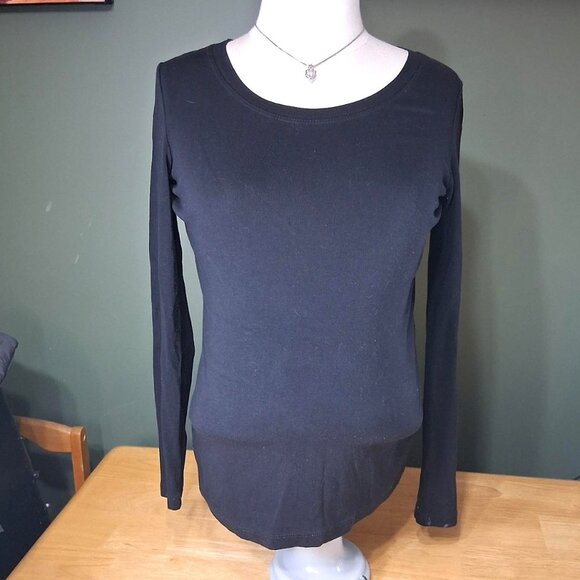 Cynthia Rowley Black Long Sleeve Tee - Size Small - Picture 1 of 6